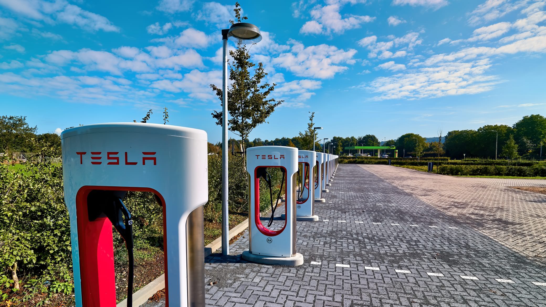 Tesla, Électrique, Borne de recharge, Chargement